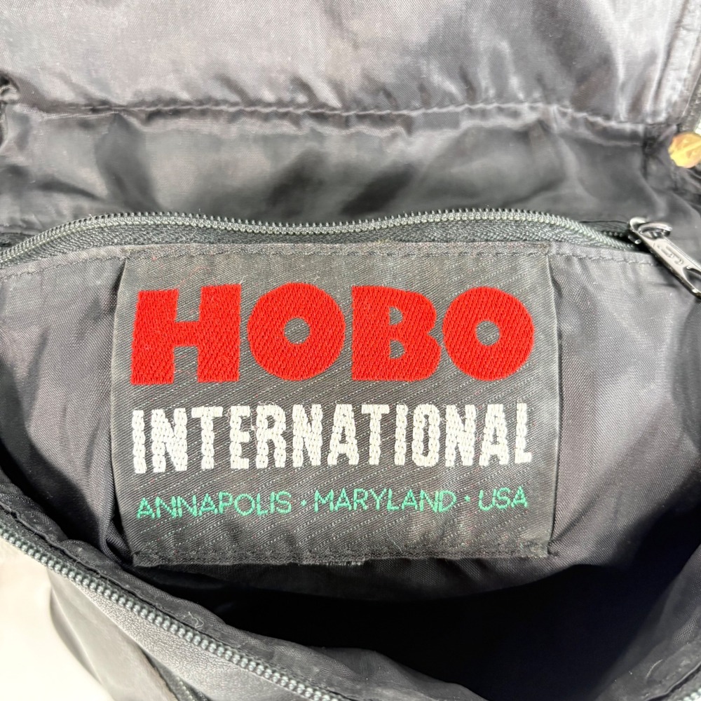 Hobo International Backpack Black Leather Vintage Zip Pocket Mini Bag 90's - Picture 5 of 11